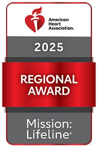 American Heart Association’s Mission: Lifeline® Regional Recognition award, 2025