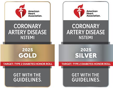American Heart Association’s Get With The Guidelines® – Coronary Artery Disease NSTEMI Gold and Silver recognitions, 2025