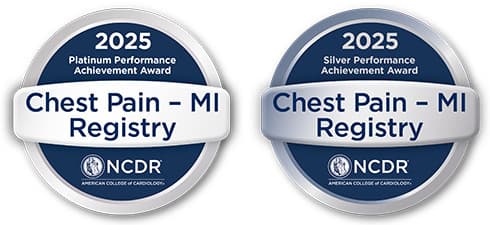 American College of Cardiology’s NCDR Chest Pain – MI Registry Platinum and Silver Performance Achievement Awards, 2025